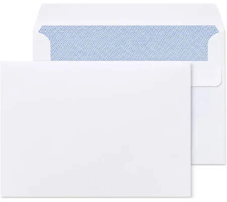 C6 / A6 White Mailing Envelopes Self Seal 80gsm 114 x 162mm