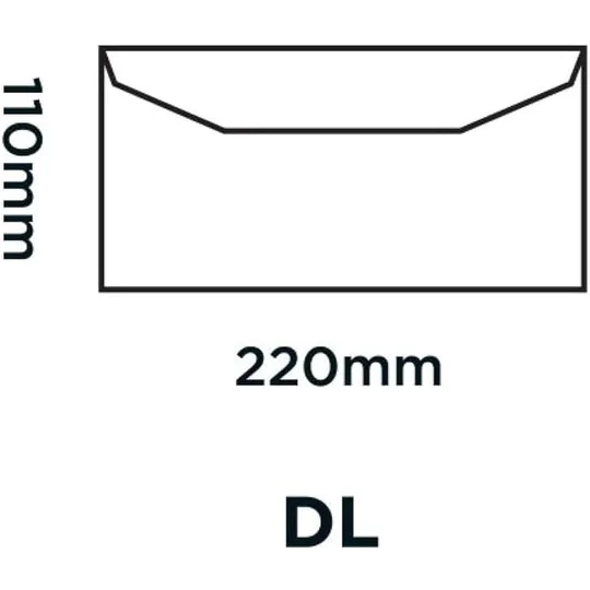 DL Manilla Brown Mailing Envelopes Self Seal 80gsm 110 x 220mm