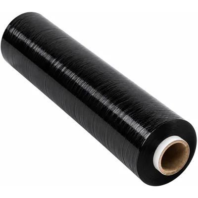 Black 400mm x 250m Strong Heavy-Duty Stretch Film for Pallet Wrapping