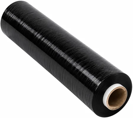 Black 400mm x 250m Strong Heavy-Duty Stretch Film for Pallet Wrapping