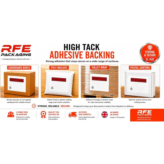 DL Printed Document Enclosed Wallets Printed Peel & Seal Clear Plastic Envelopes