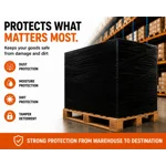 Black 400mm x 250m Strong Heavy-Duty Stretch Film for Pallet Wrapping