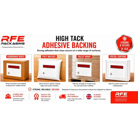 DL Plain Document Enclosed Wallets Plain Peel & Seal Clear Plastic Envelopes