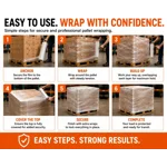Clear 400mm x 250m Strong Heavy-Duty Stretch Film for Pallet Wrapping