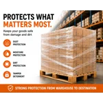 Clear 400mm x 250m Strong Heavy-Duty Stretch Film for Pallet Wrapping