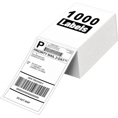 4"x6" Thermal Fanfold Labels 1000 Per Pack 100 x 150 mm