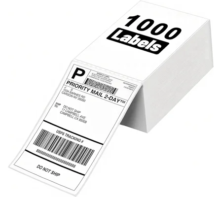 4"x6" Thermal Fanfold Labels 1000 Per Pack 100 x 150 mm