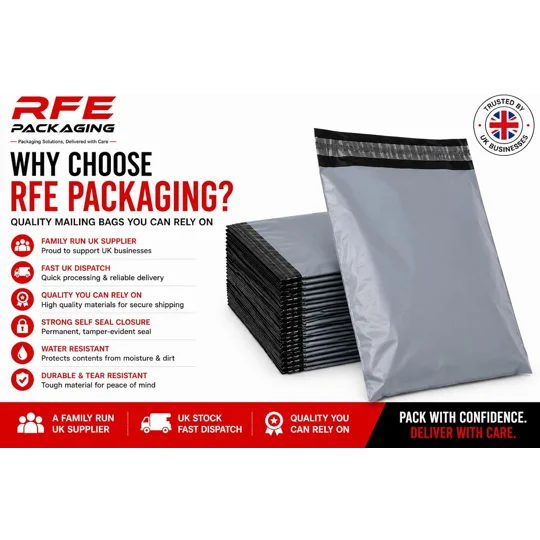 16" x 21" Grey Postal Mail Bags, Self-Seal Closure