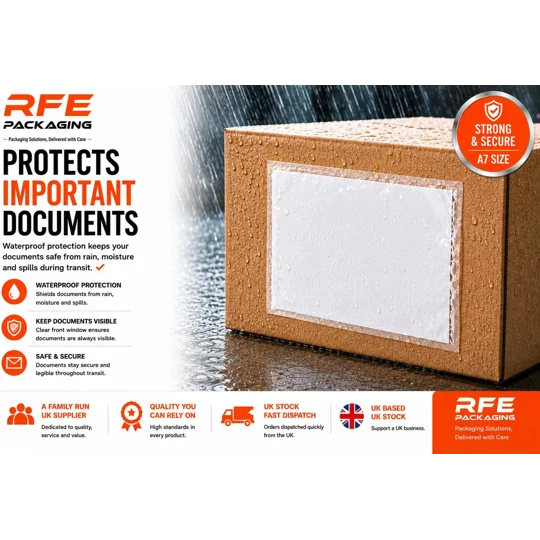A7 Plain Document Enclosed Wallets Plain Peel & Seal Clear Plastic Envelopes