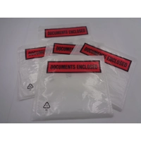 A7 Printed Document Enclosed Wallets Printed Peel & Seal Clear Plastic Envelopes