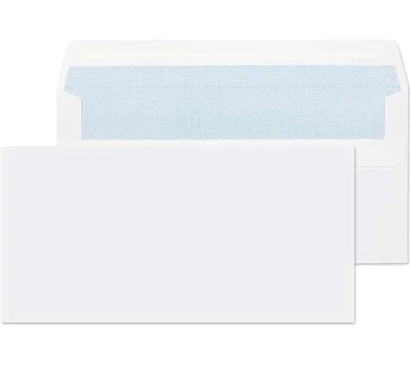 DL White Mailing Envelopes Self Seal 80gsm 110 x 220mm