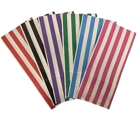 RFE 10" x 14" Striped Candy Sweet Paper Bags *CHOOSE COLOUR & QUANTITY*