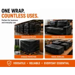 Black 400mm x 250m Strong Heavy-Duty Stretch Film for Pallet Wrapping