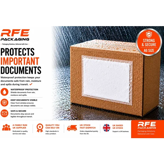 A6 Plain Document Enclosed Wallets Printed Peel & Seal Clear Plastic Envelopes