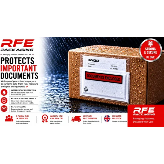 DL Plain Document Enclosed Wallets Plain Peel & Seal Clear Plastic Envelopes