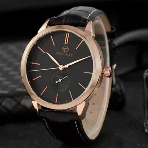 FORSINING Men's Automatic Wristwatch Leather Strap Sport Watches Luxury Watch