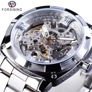 Forsining Mens Skeleton Mechanical Waterproof Luxury Watch Great Gift Idea