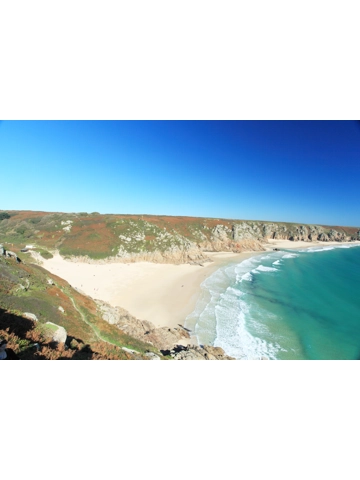 Porthcurno A4 Mounted Photo.