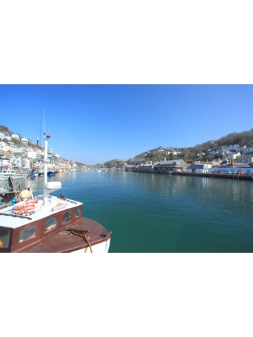Looe in Cornwall A4 Mounted Photo.
