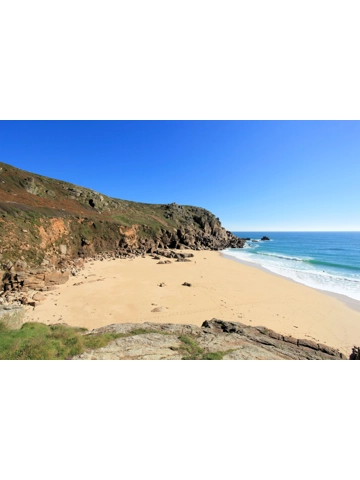 Porth Chapel Beach A4 Mounted Photo