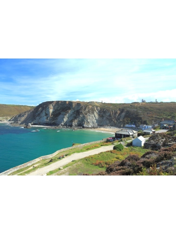Trevaunance Cove at St.Agnes A4 Mounted Print