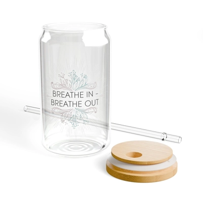 Breathe In/Breathe Out Sipper Glass