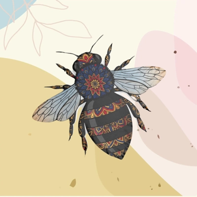 Mandala Bee Shaped Pillow