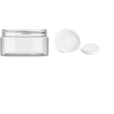 10pcs Plastic Jars with White Lids 100ml