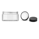 10pcs Plastic Jars with Black Lids 100ml