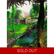 Greetings card of A Cared For Garden by Trevor Whetstone