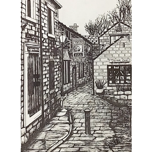 Fine art print of Booths Yard Pudsey by Trevor Whetstone