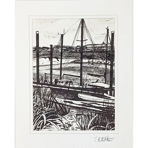 Original pen drawing of Burnham On Sea by Trevor Whetstone
