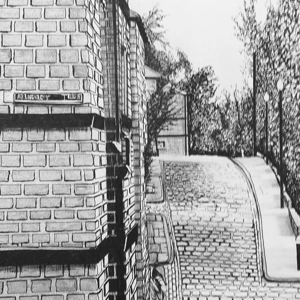 Fine art print of Albert Street, Saltair. by Trevor Whetst..