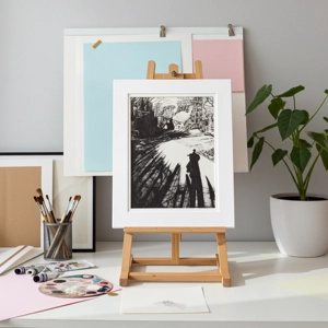 Original pen drawing of Me And My Shadow by Trevor Whetstone