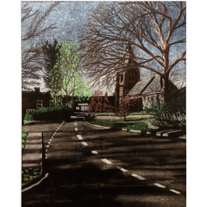 Fine art print of Binbrook in Lincolnshire by Trevor Whets..