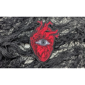 Heart with Eye Embroidery Patch