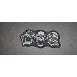 3 Skulls Embroidery Patch