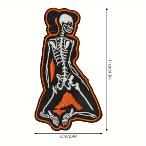 Skeleton Girl Embroidery Patch