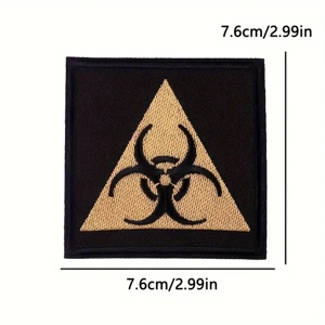 Biohazard Black Embroidered Patch