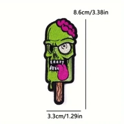 Zombie - Skull - Ice cream Embroidered Patches