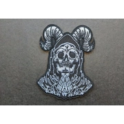 Skull with Horns Embroidery Patch