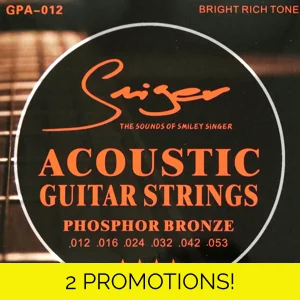 Smiger Acoustic Phosphor Bronze Guitar Strings GPA-012