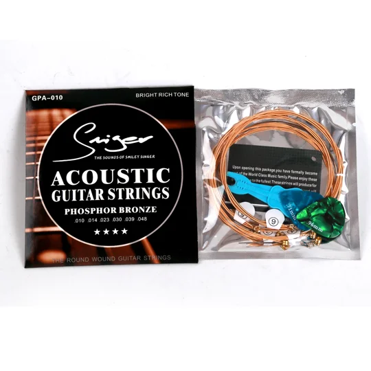 Smiger Acoustic Phosphor Bronze 10 Gauge Guitar Strings GPA-010
