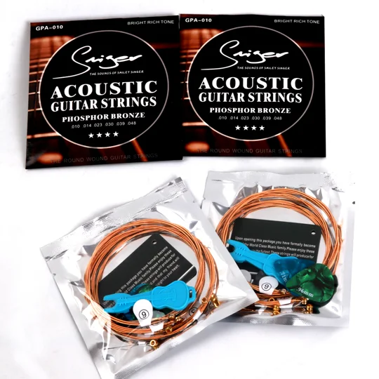 Smiger Acoustic Phosphor Bronze 10 Gauge Guitar Strings GPA-010