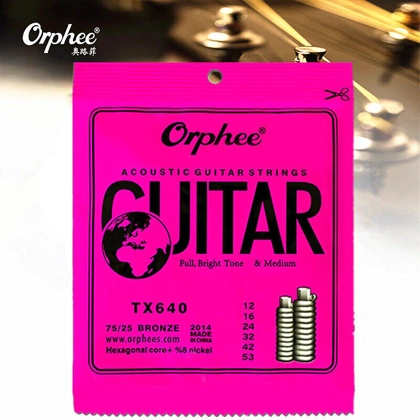 Orphee Acoustic 12 Gauge Guitar Strings TX640: Precision Craftsmanship for Striking Sound