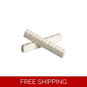 High-Quality 42mm Plastic Guitar Top Nut in Ivory - Slotted for Precision
