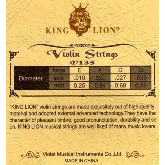 King Lion Brand V135 Violin Strings