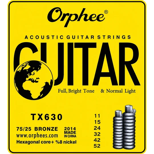 Orphee Acoustic Guitar Strings 11 Gauge TX630