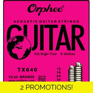 Orphee Acoustic 12 Gauge Guitar Strings TX640