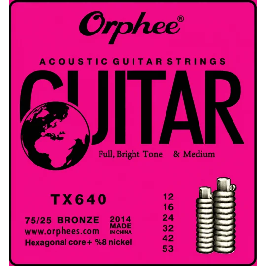Orphee Acoustic 12 Gauge Guitar Strings TX640